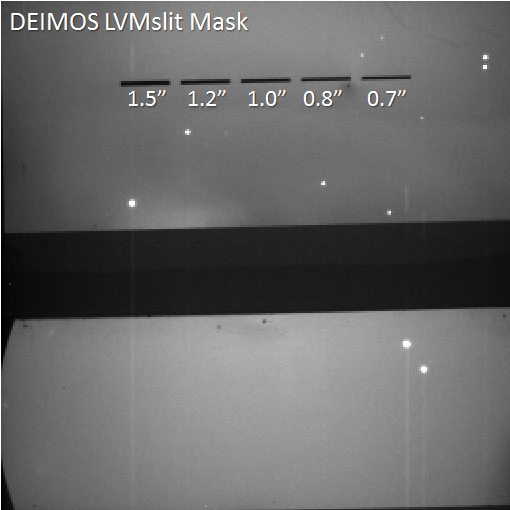 LVM slitmask viewed on
	  DEIMOS guider