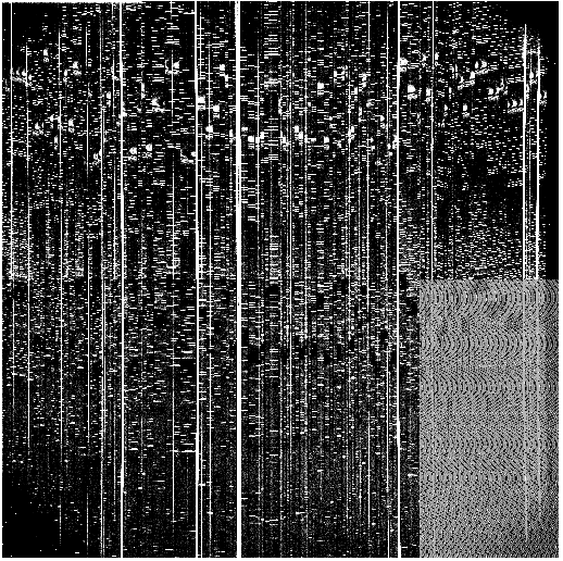Example of DEIMOS detector
				    transient noise pattern on CCD
				    14-10-5.