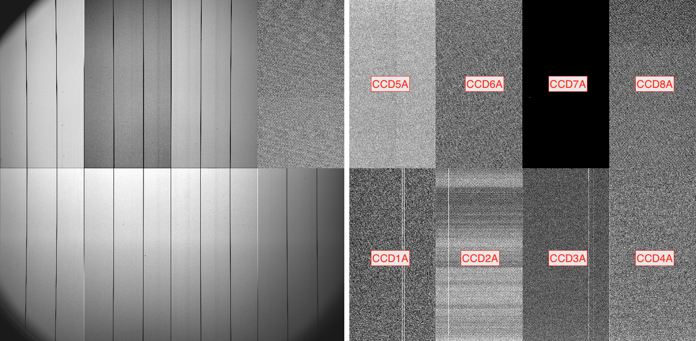 Nominal bias and bad flat on CCD5A. 