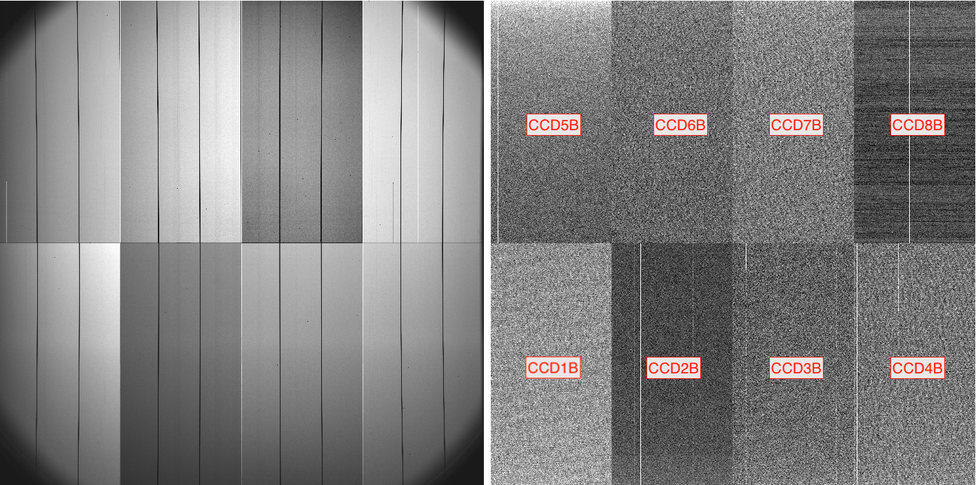 Noisy bias and nominal flat on CCD5B.