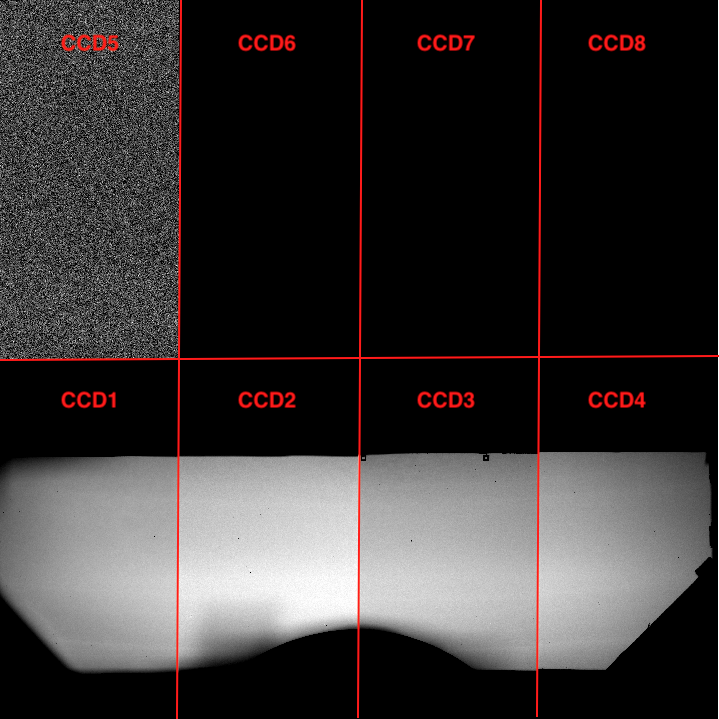 DEIMOS image focal plane without mask in spectral mode