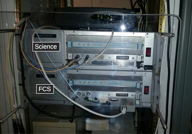 Detail of the DEIMOS CCD crates location